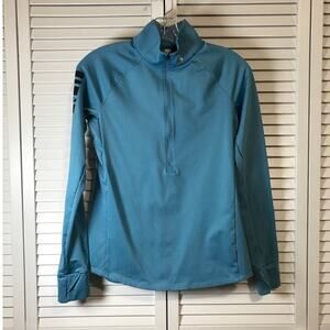 Under Armour Cold Gear Blue Half Zip Fitted Activewear Top S